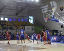Mecz młodzieżowy Jr. NBA Projekt Basket League w hali MOSiR Katowice