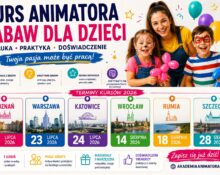 Kurs Animatora Zabaw dla Dzieci w Katowicach 24 lipca 2026 – plakat Akademii Animatora®